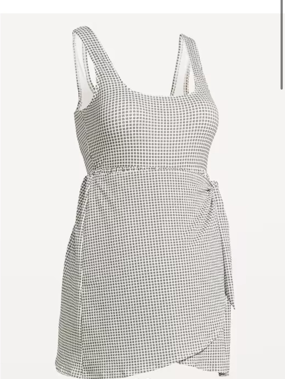 Old Navy Black and White Check One-Piece Swim Dress
